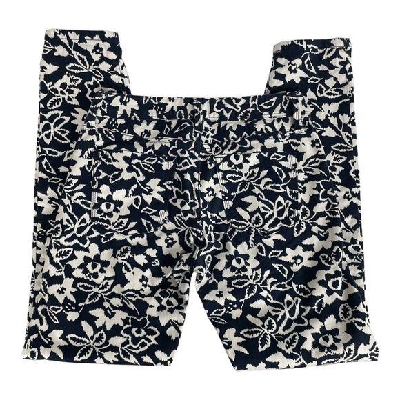 Banana Republic Navy Blue White Floral Denim Skinny Jeans Size‎ 25 - Picture 2 of 12